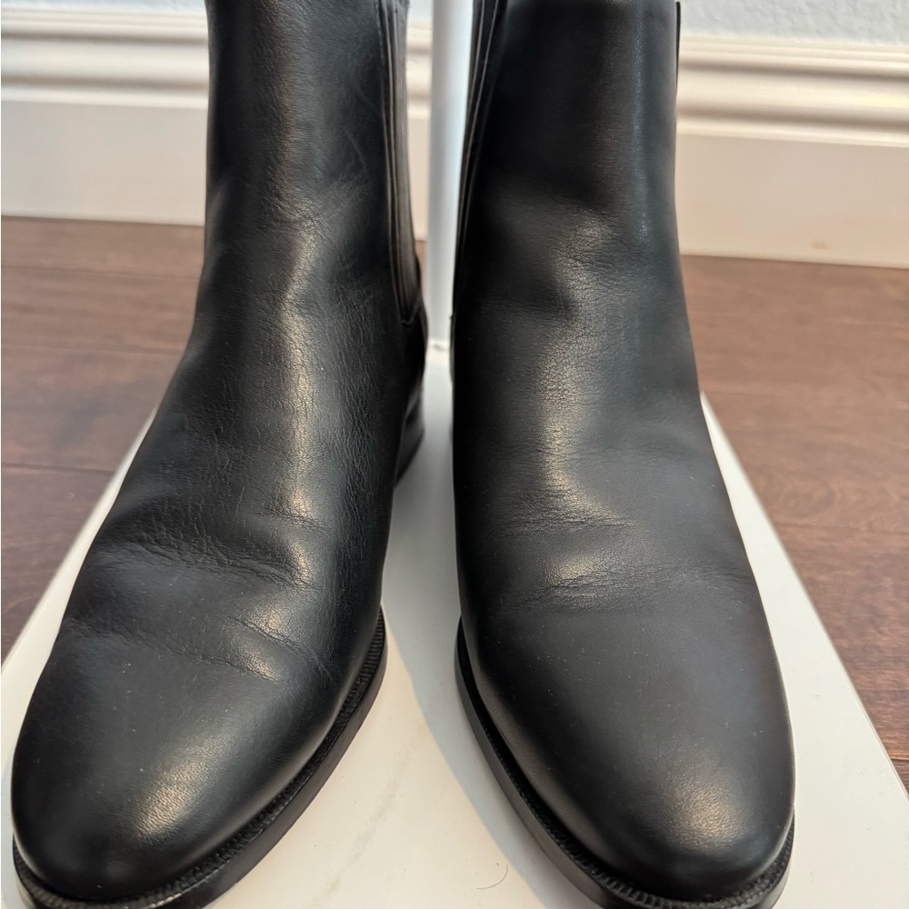 J. Crew Black Leather Ankle Boots
